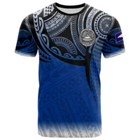 American Samoa Polynesian T Shirt Tattoo Pattern Unisex Blue - Polynesian Pride