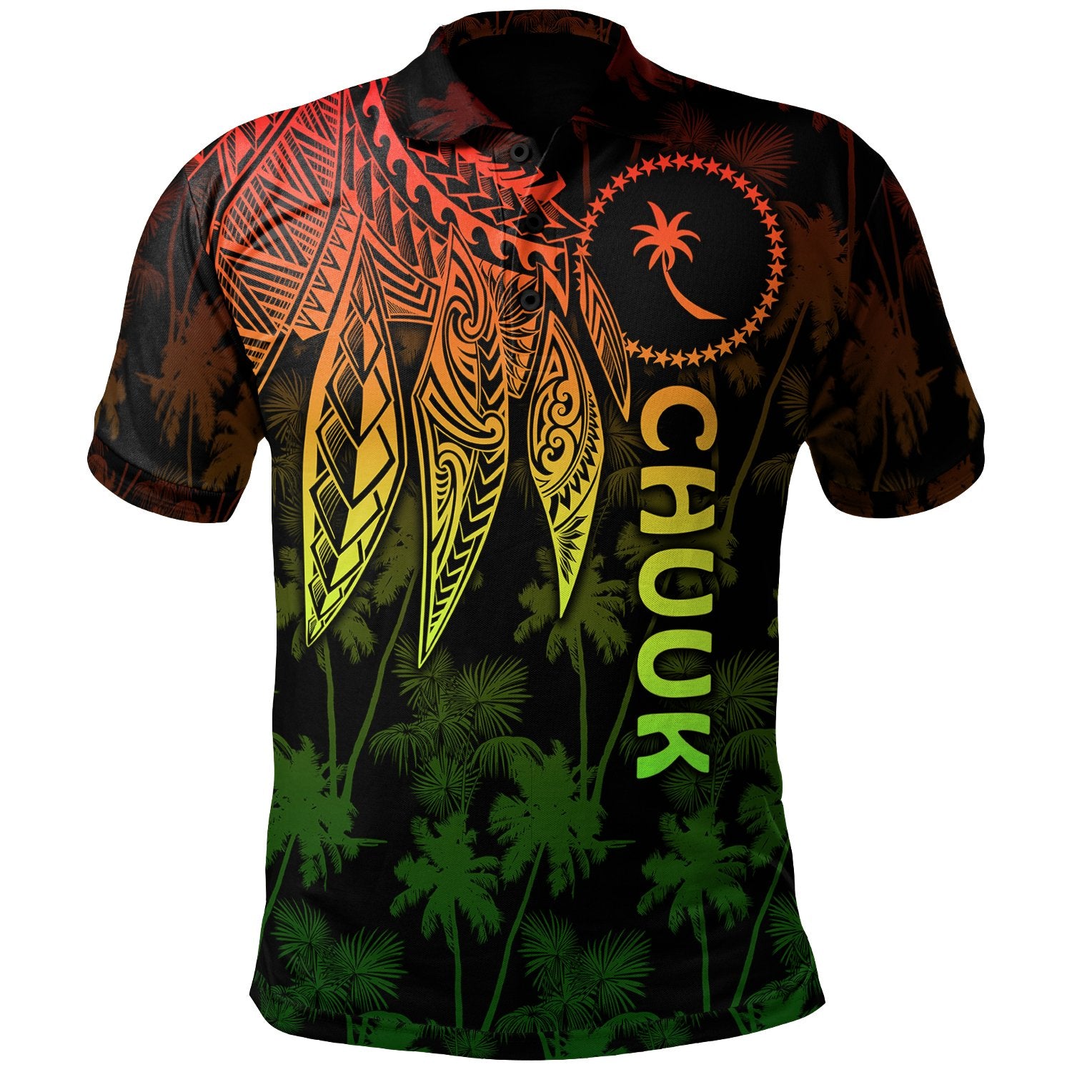 Chuuk Polo Polynesian Wings (Reggae) Unisex Reggae - Polynesian Pride