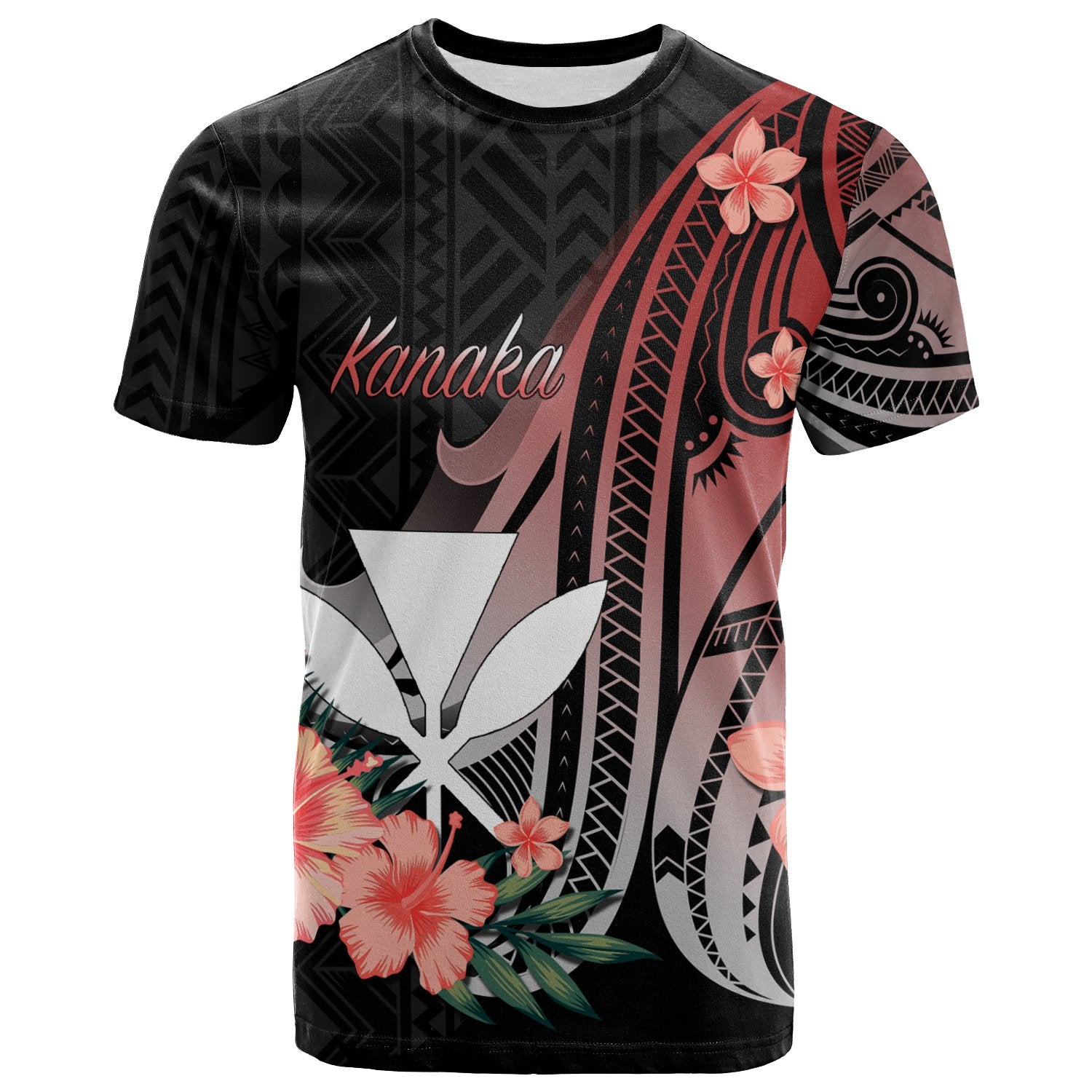 Kanaka Maoli T Shirt Red Polynesian Hibiscus Pattern Style Unisex Red - Polynesian Pride