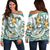 Hawaii Women's Off Shoulder Sweaters - Spring Style Green - Polynesian Pride