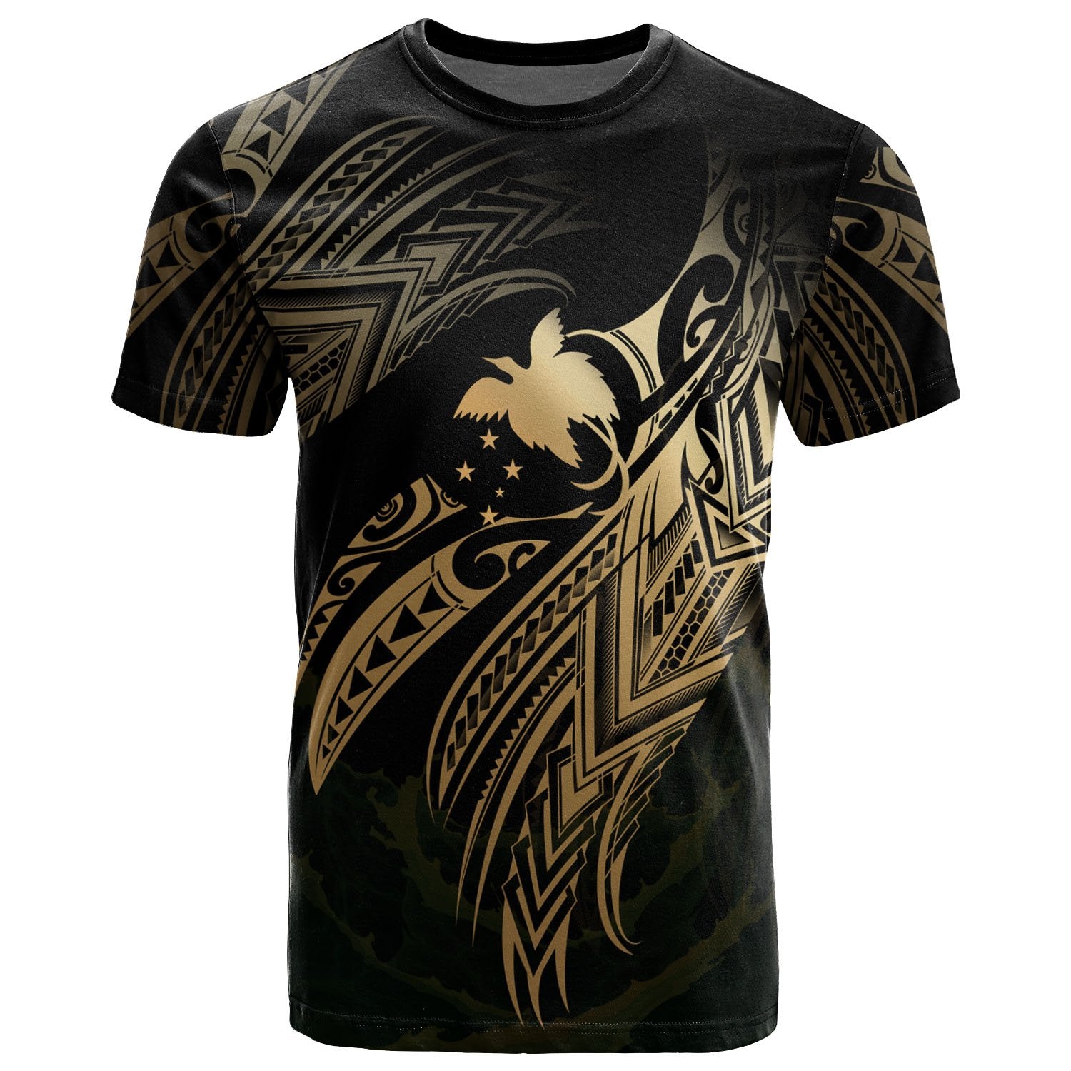 Papua New Guinea Polynesian T Shirt Papua New Guinea Legend Gold Version Unisex Art - Polynesian Pride