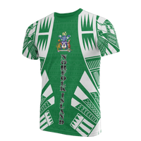 Norfolk Island T Shirt Norfolk Island Coat Of Arms Polynesian Tattoo Green Style Unisex Green - Polynesian Pride
