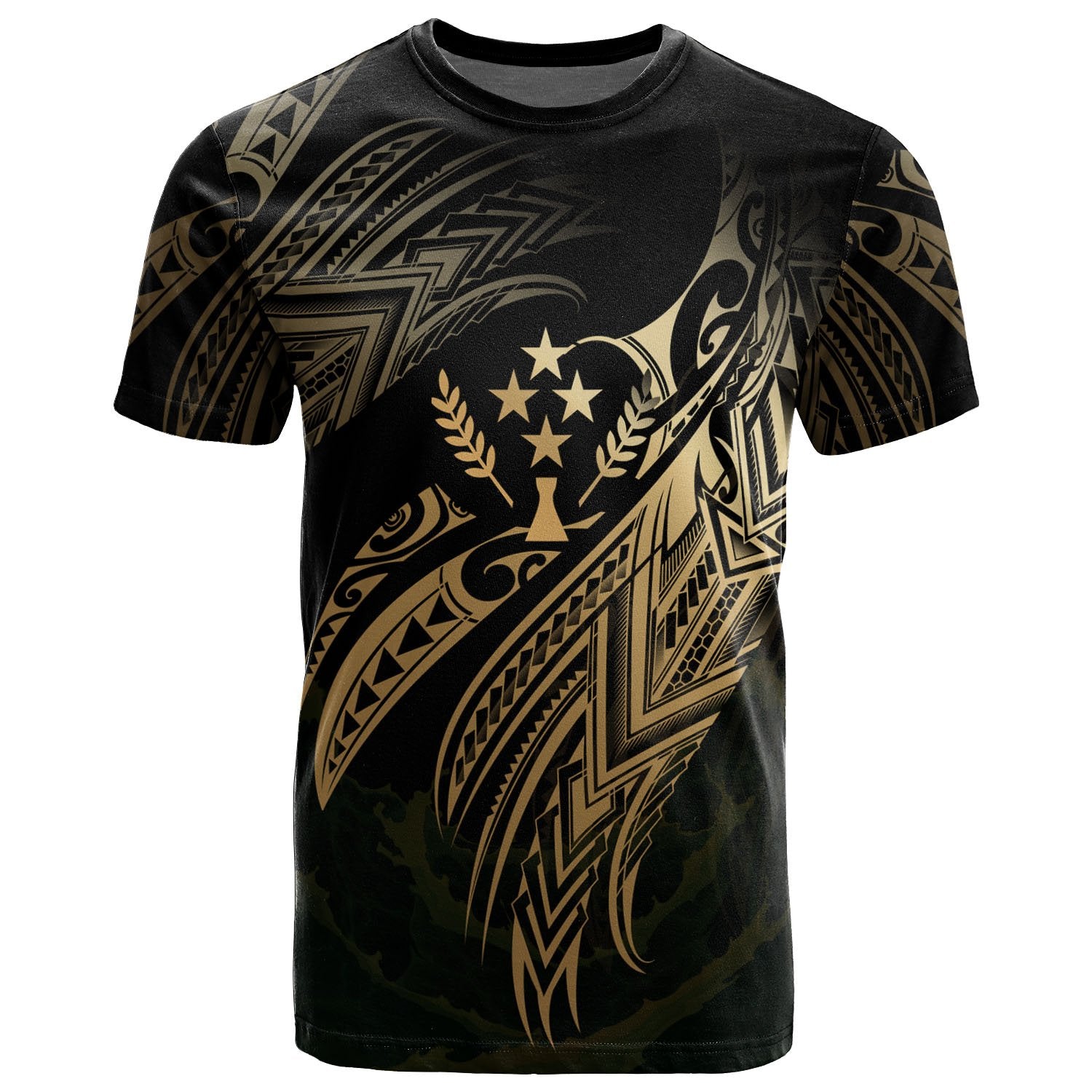 Kosrae Micronesia T Shirt Micronesia Legend Gold Version Unisex Art - Polynesian Pride