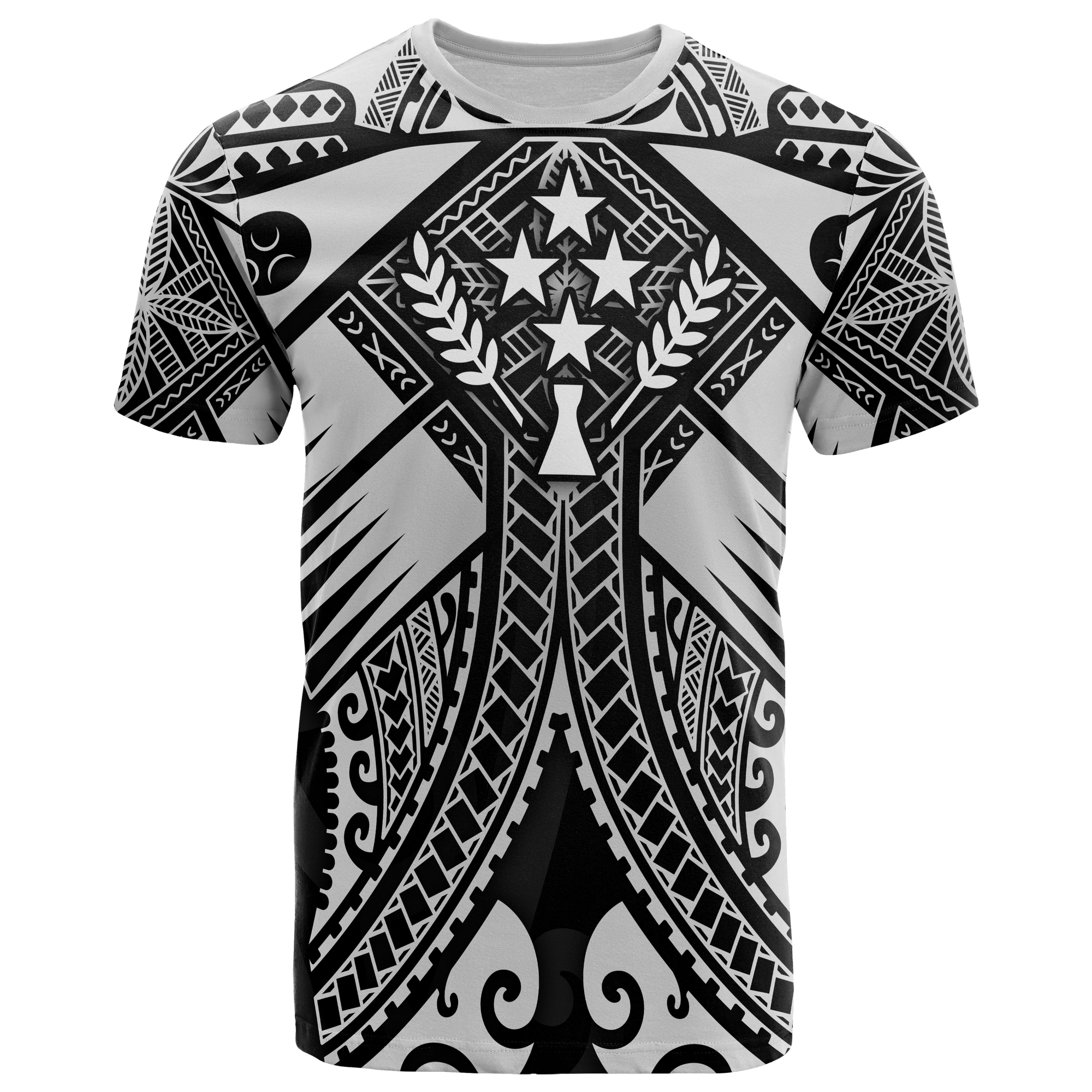 Kosrae T Shirts White Seal with Polynesian Tattoo Unisex Art - Polynesian Pride