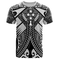 Kosrae T Shirts White Seal with Polynesian Tattoo Unisex Art - Polynesian Pride