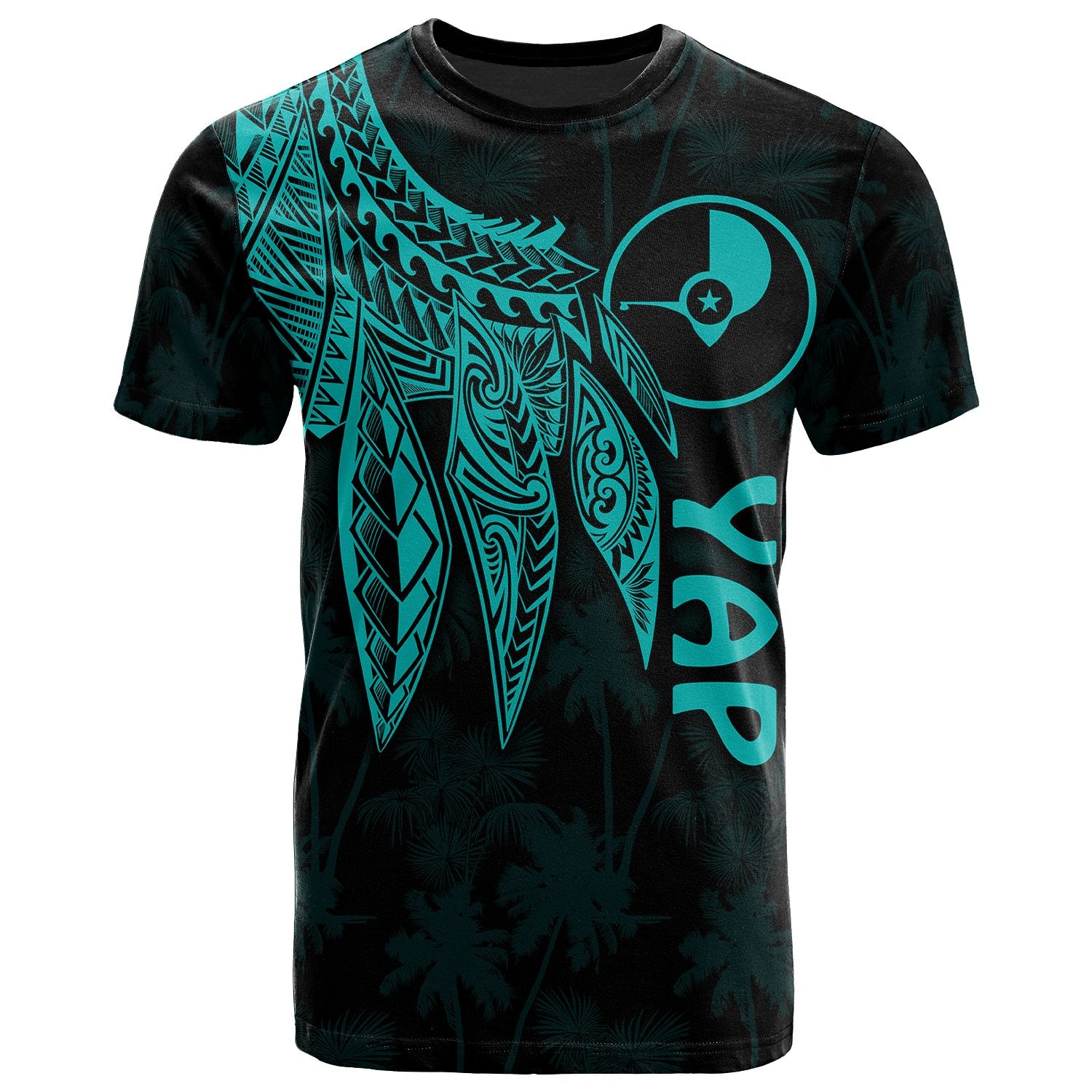 Yap T Shirt Polynesian Wings (Turquoise) Unisex Turquoise - Polynesian Pride