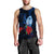 Guam Men Tank Top Polynesian Flowers LT13 Blue - Polynesian Pride