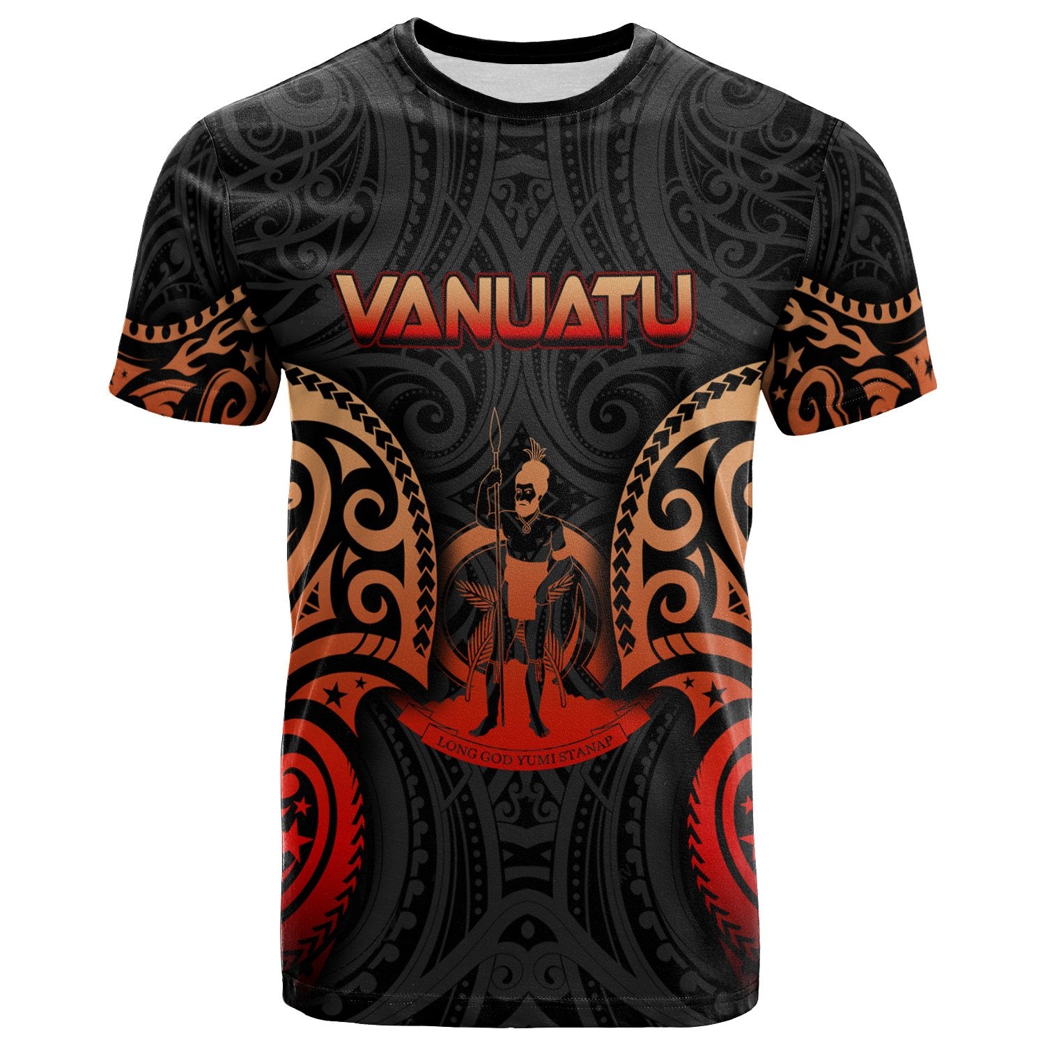 Vanuatu Polynesian T Shirt Spirit Red Version Unisex Red - Polynesian Pride