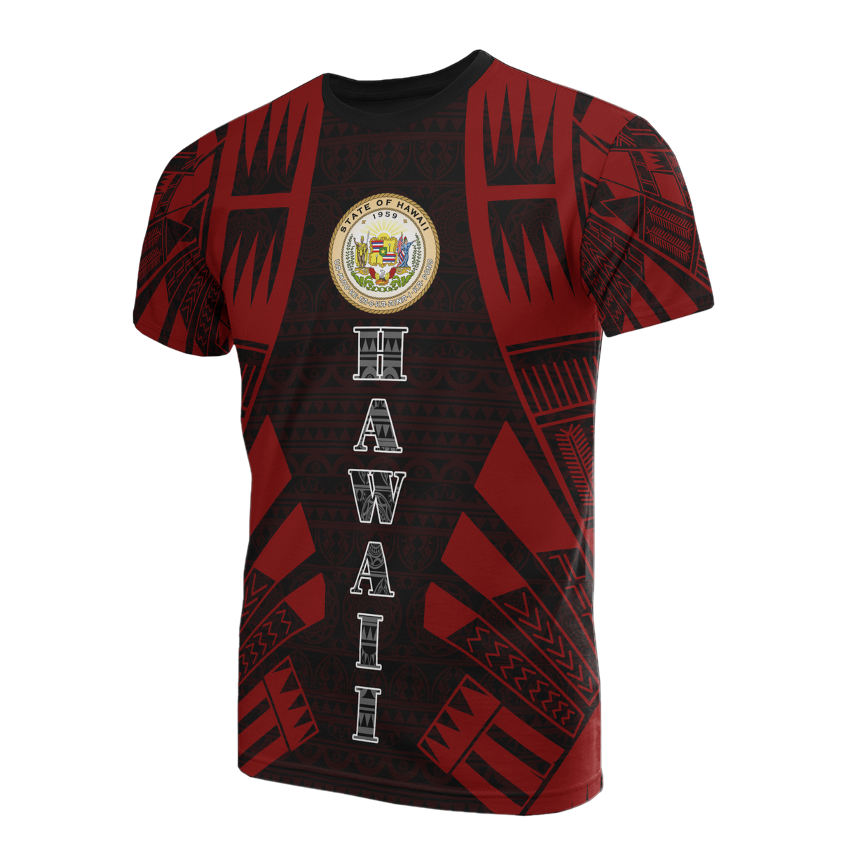 Hawaii T Shirt Hawaii Seal Polynesian Tattoo Red Style Unisex Red - Polynesian Pride