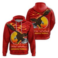 American Samoa Hoodie Nuuuli Manulele Tausala Eagle LT12 Unisex Red - Polynesian Pride