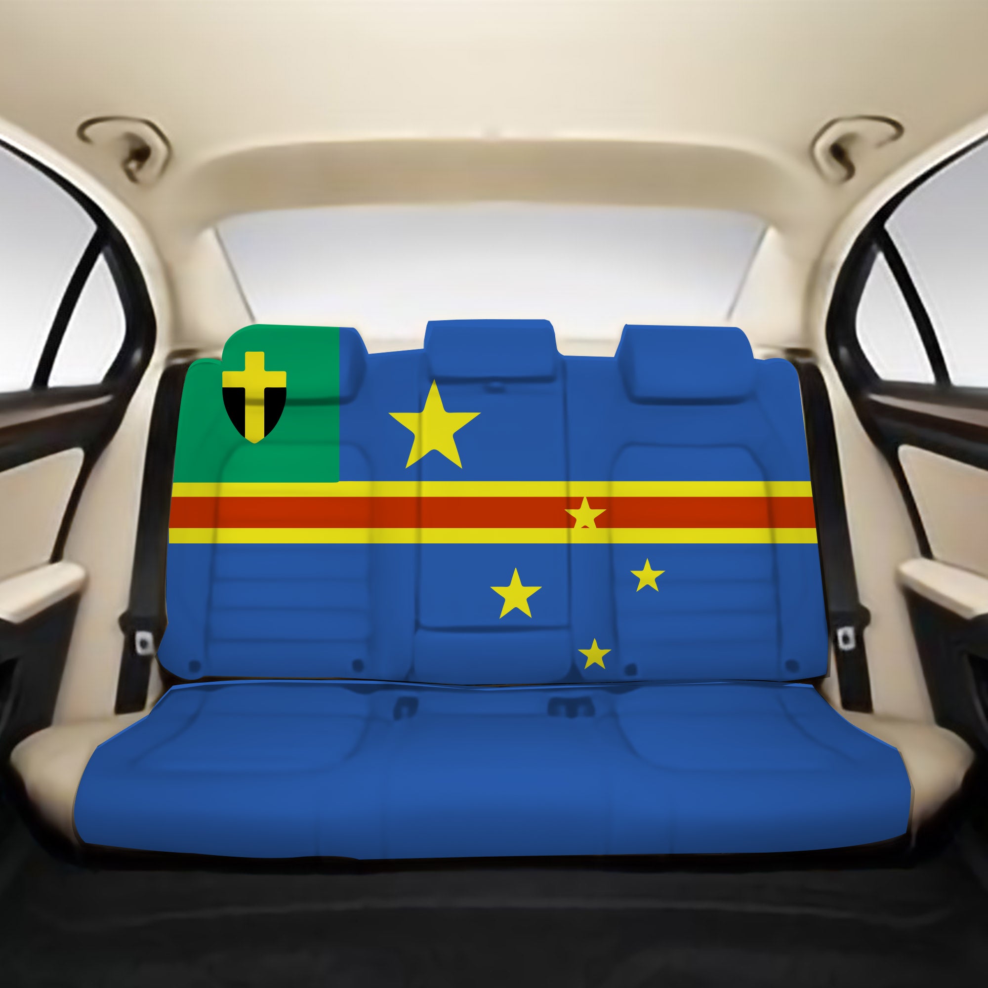 Vanuatu Tafea Province Flag Back Car Seat Covers - LT12 Back Car Seat Covers One Size Blue - Polynesian Pride