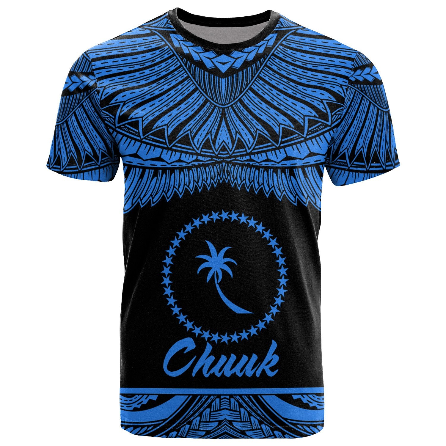 Chuuk Polynesian T Shirt Chuuk Pride Blue Version Unisex Blue - Polynesian Pride