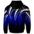 Nauru Hoodie Tropical Leaf Gradient Blue Style - Polynesian Pride