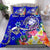 Fiji Custom Personalised Bedding Set - Turtle Plumeria (Blue) Blue - Polynesian Pride