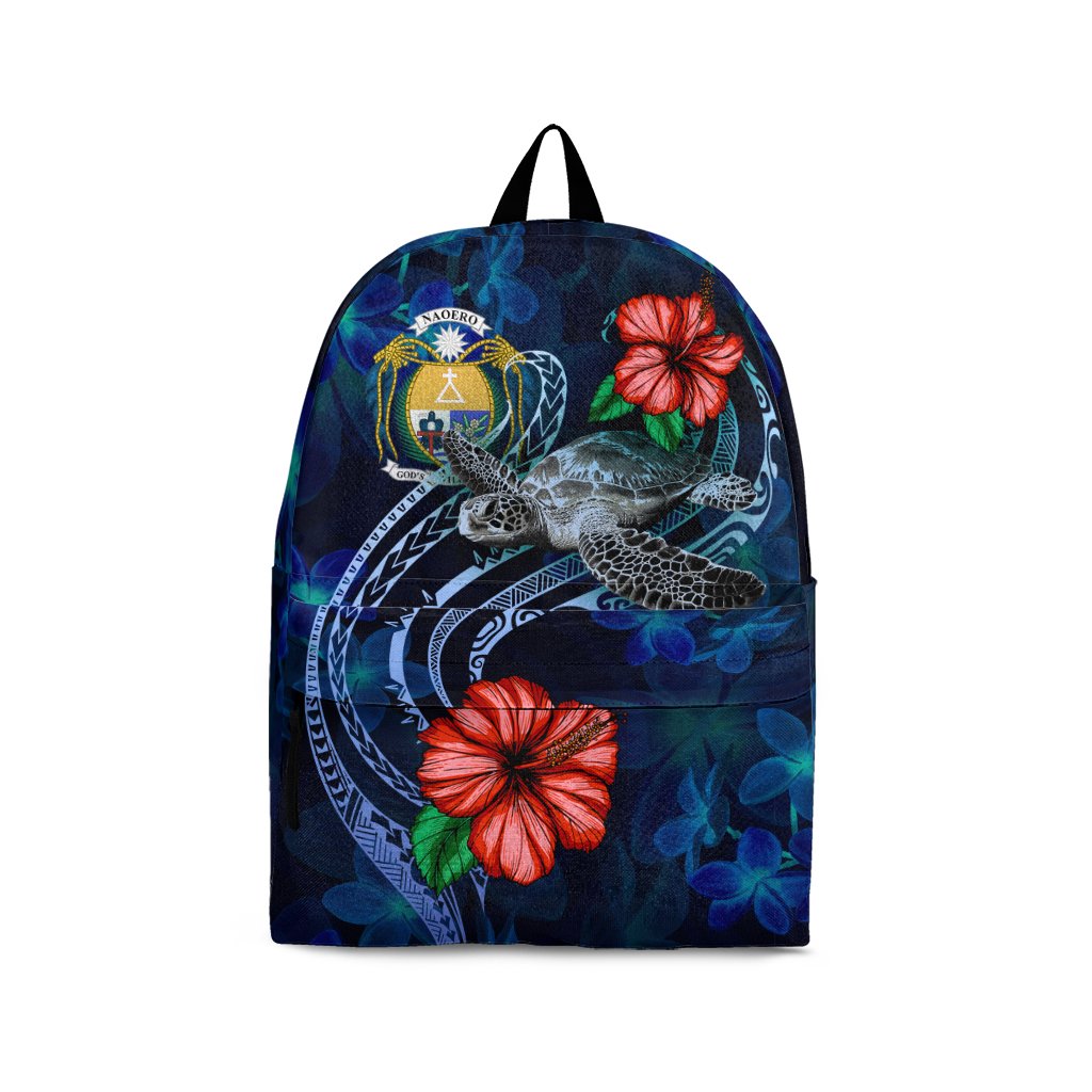 Nauru Polynesian BackPack - Blue Turtle Hibiscus Blue - Polynesian Pride