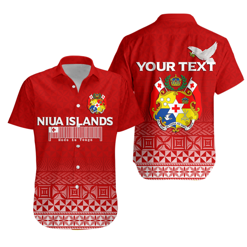 (Custom Personalised) Tonga Niua Islands Hawaiian Shirt - Tongan Pattern - LT12 Unisex Red - Polynesian Pride