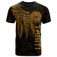 Tahiti T Shirt Polynesian Wings (Golden) Unisex Golden - Polynesian Pride