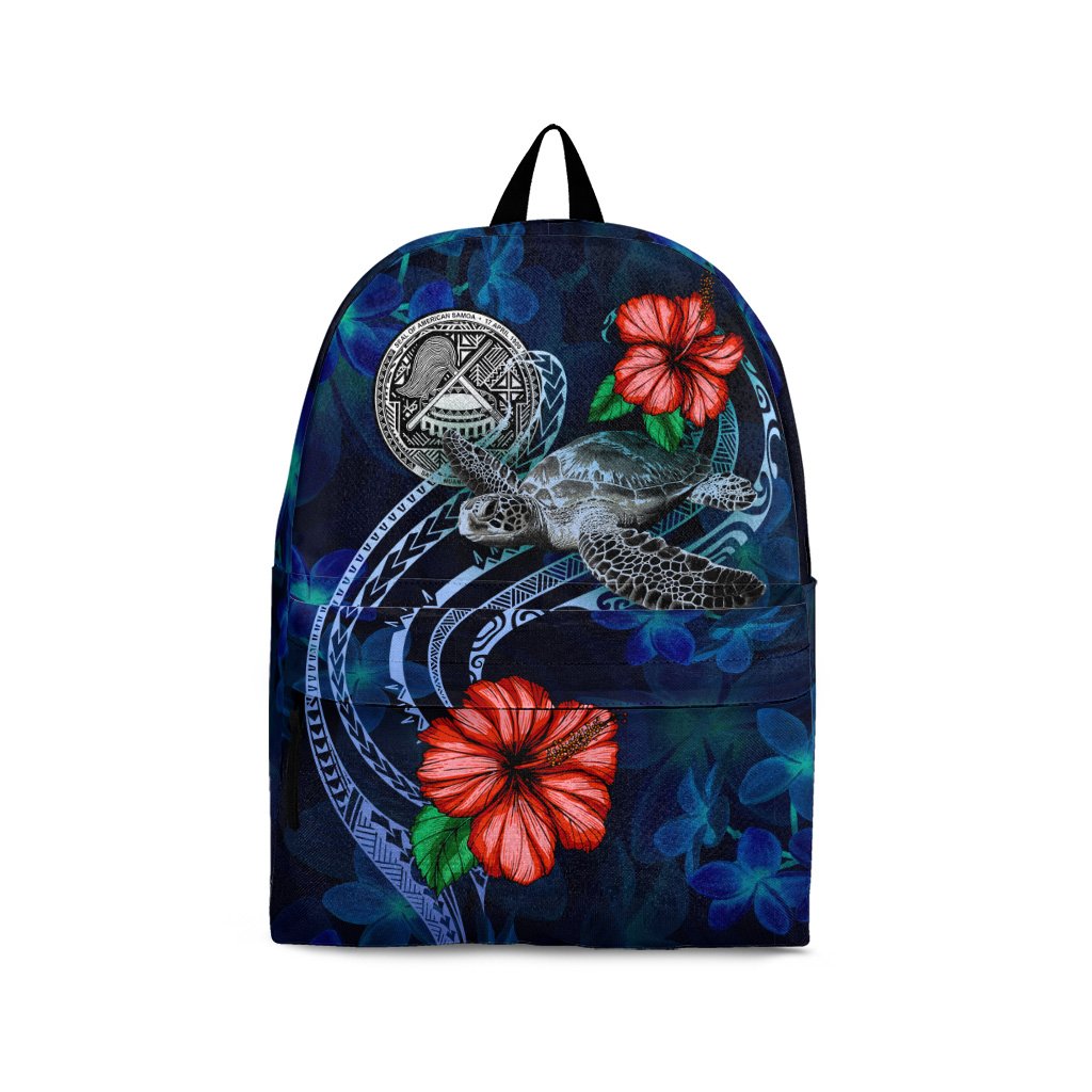 American Samoa Polynesian BackPack - Blue Turtle Hibiscus Blue - Polynesian Pride