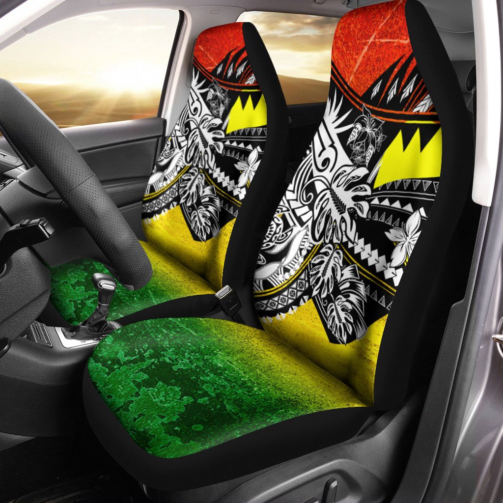 Palau Car Seat Cover - The Flow OF Ocean Reggae Color Universal Fit Reggae - Polynesian Pride