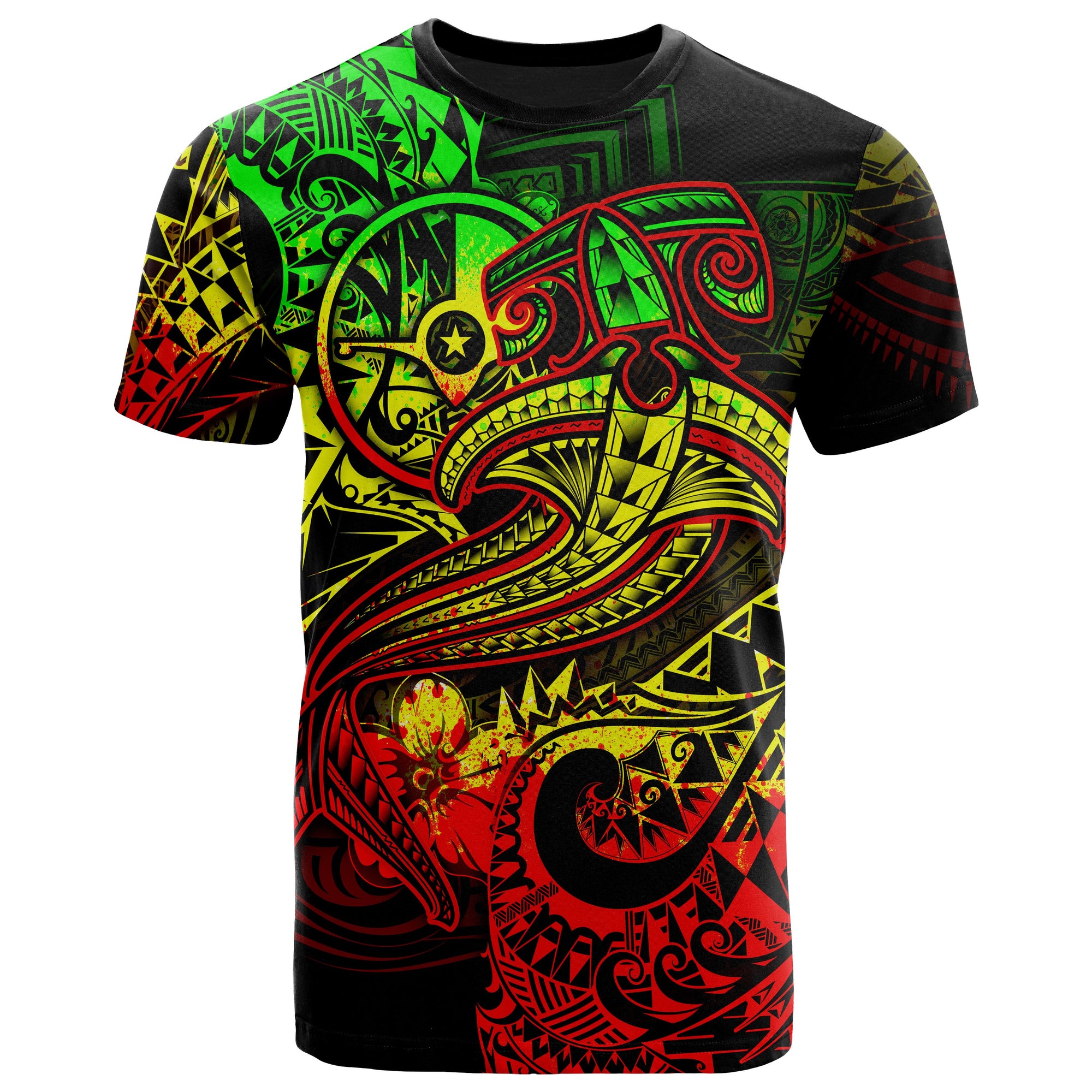 Yap T Shirt Reggae Shark Polynesian Tattoo Unisex Reggae - Polynesian Pride