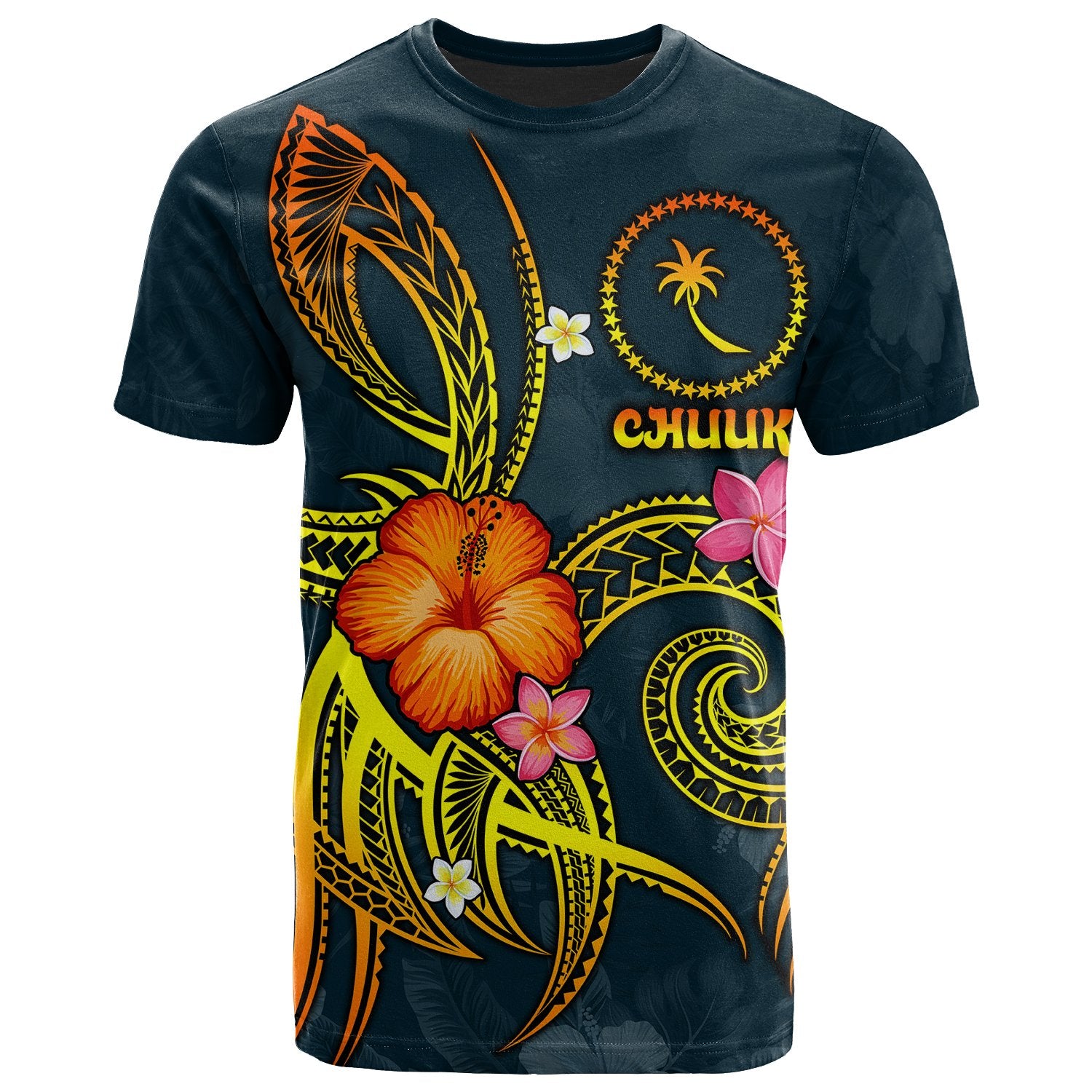 Chuuk Polynesian T Shirt Legend of Chuuk (Blue) Unisex Blue - Polynesian Pride