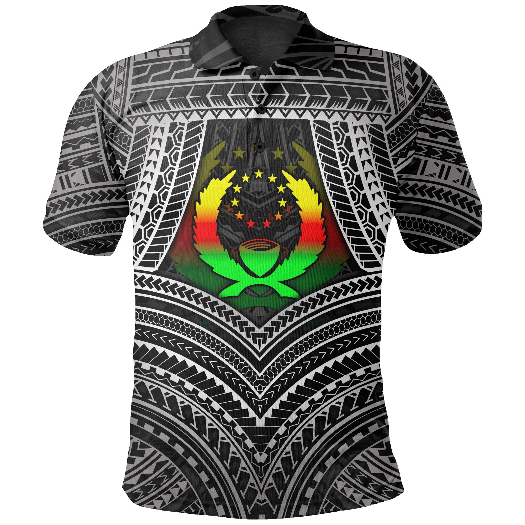 Pohnpei Polynesian Polo Shirt Pohnpei Flag Reggae Color Unisex Reggae - Polynesian Pride