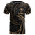 Hawaii Lna i Polynesian T Shirt Gold Tribal Wave Black - Polynesian Pride