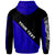 Tonga Custom Zip Hoodie Polynesian Diagonal Pattern Dark Blue - Polynesian Pride