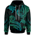 Palau Hoodie Polynesian Turtle With Pattern Unisex Blue Green - Polynesian Pride