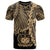 Samoa Polynesian T Shirt Tribal Wave Tattoo Gold Unisex Gold - Polynesian Pride