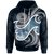 American Samoa Polynesian Hoodie Ocean Style Unisex Blue - Polynesian Pride