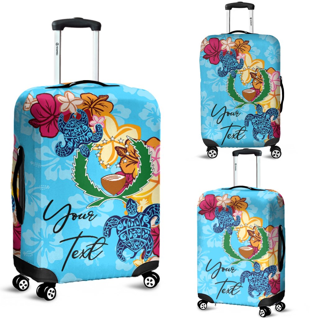 Pohnpei Custom Personalised Luggage Covers - Tropical Style Black - Polynesian Pride