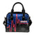 Samoa Shoulder Handbag - Samoa Seal With Heartbeat Polynesian Pattern (Blue) - Polynesian Pride