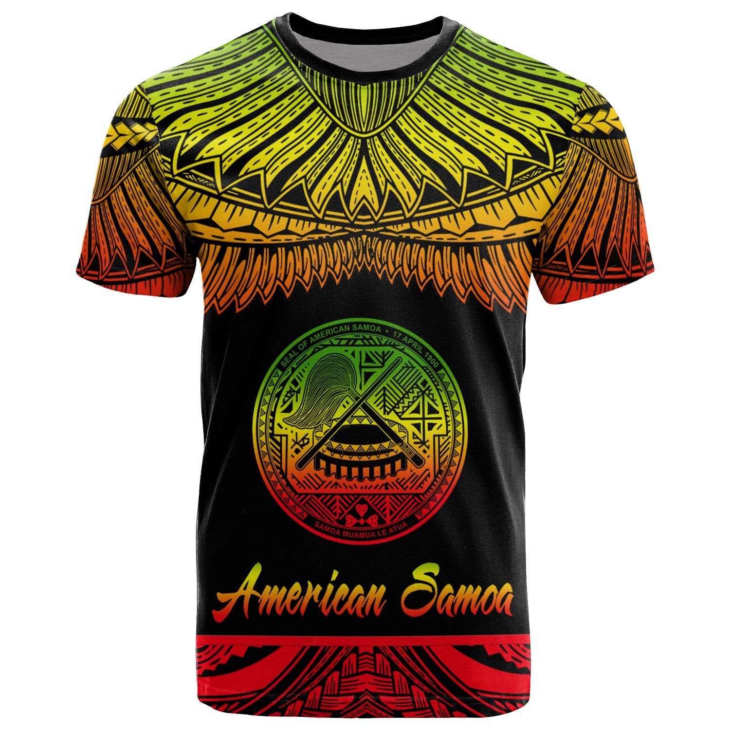 American Samoa Polynesian T Shirt American Samoa Pride Reggae Version Unisex Art - Polynesian Pride