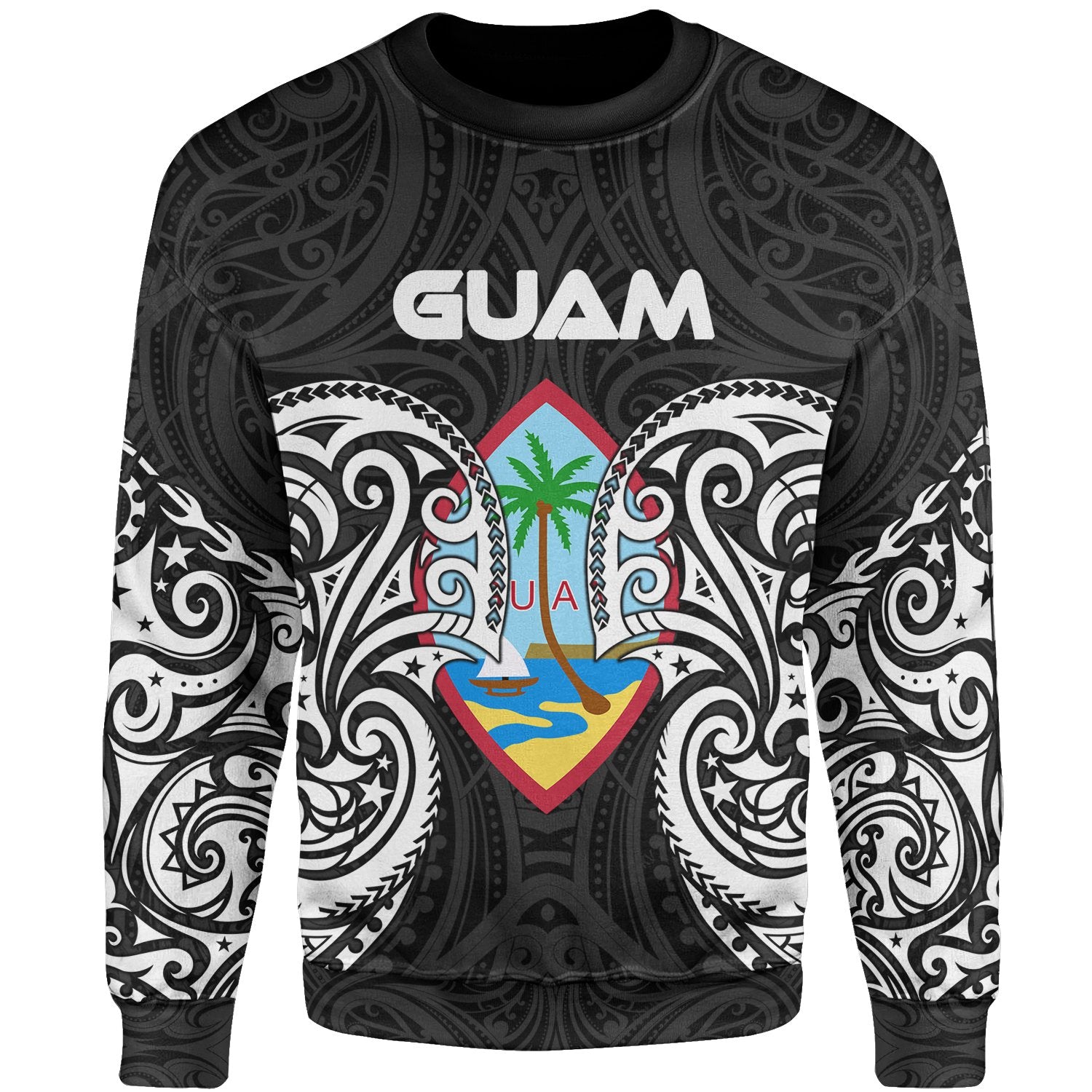 Guam Polynesian Sweater - Spirit Style White Unisex White - Polynesian Pride