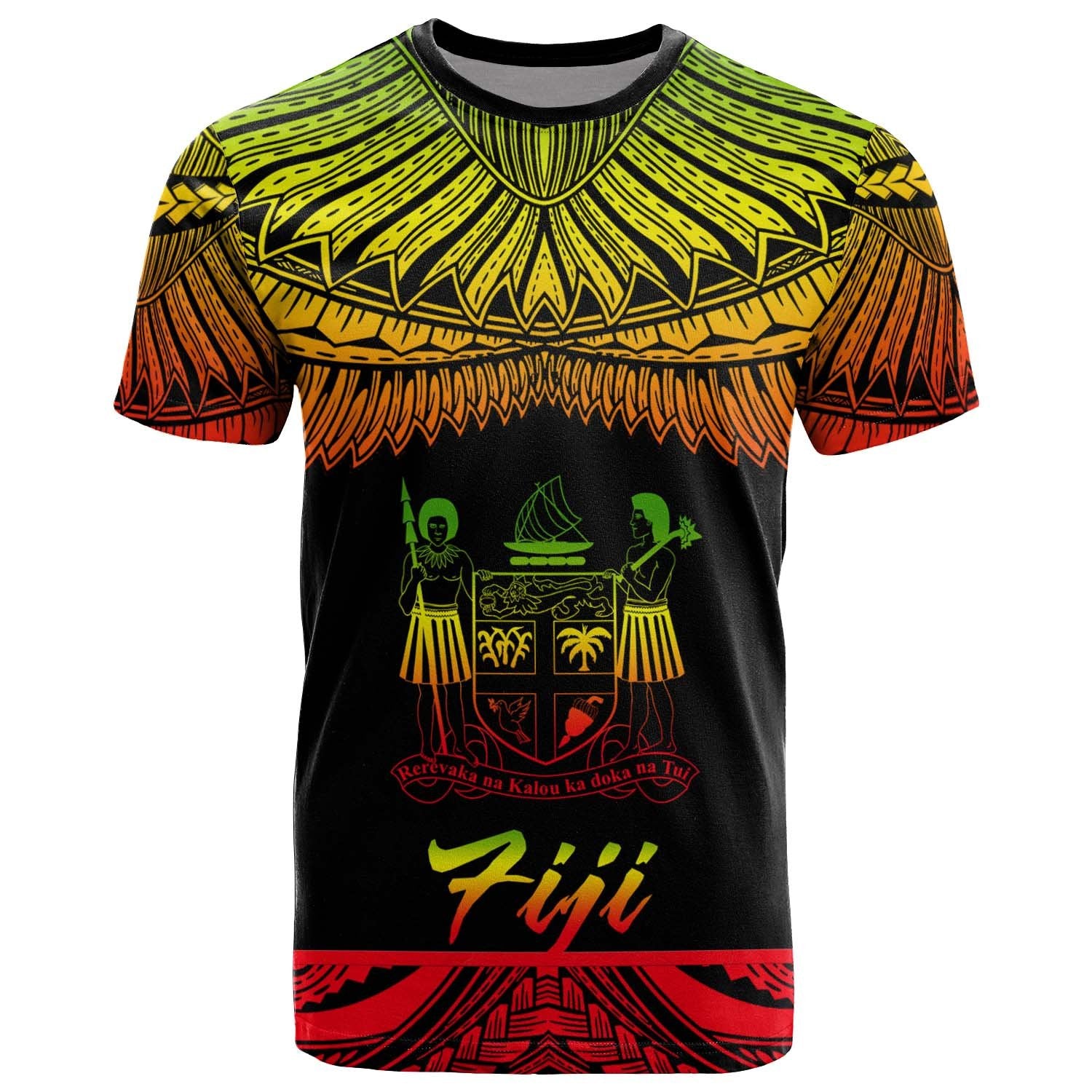 Fiji Polynesian T Shirt Fijian Pride Reggae Version Unisex Art - Polynesian Pride