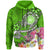 American Samoa Polynesian Hoodie Turtle Plumeria (Green) Unisex Green - Polynesian Pride