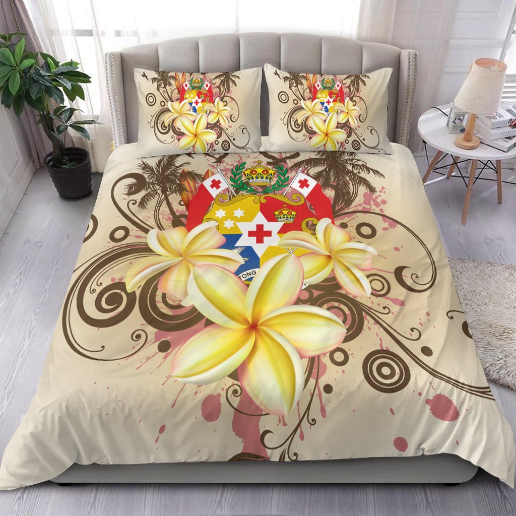 Tonga Polynesian Bedding Set - Summer Tropical White - Polynesian Pride