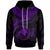 Papua New Guinea Polynesian Hoodie Papua New Guinea Waves (Purple) Unisex Purple - Polynesian Pride