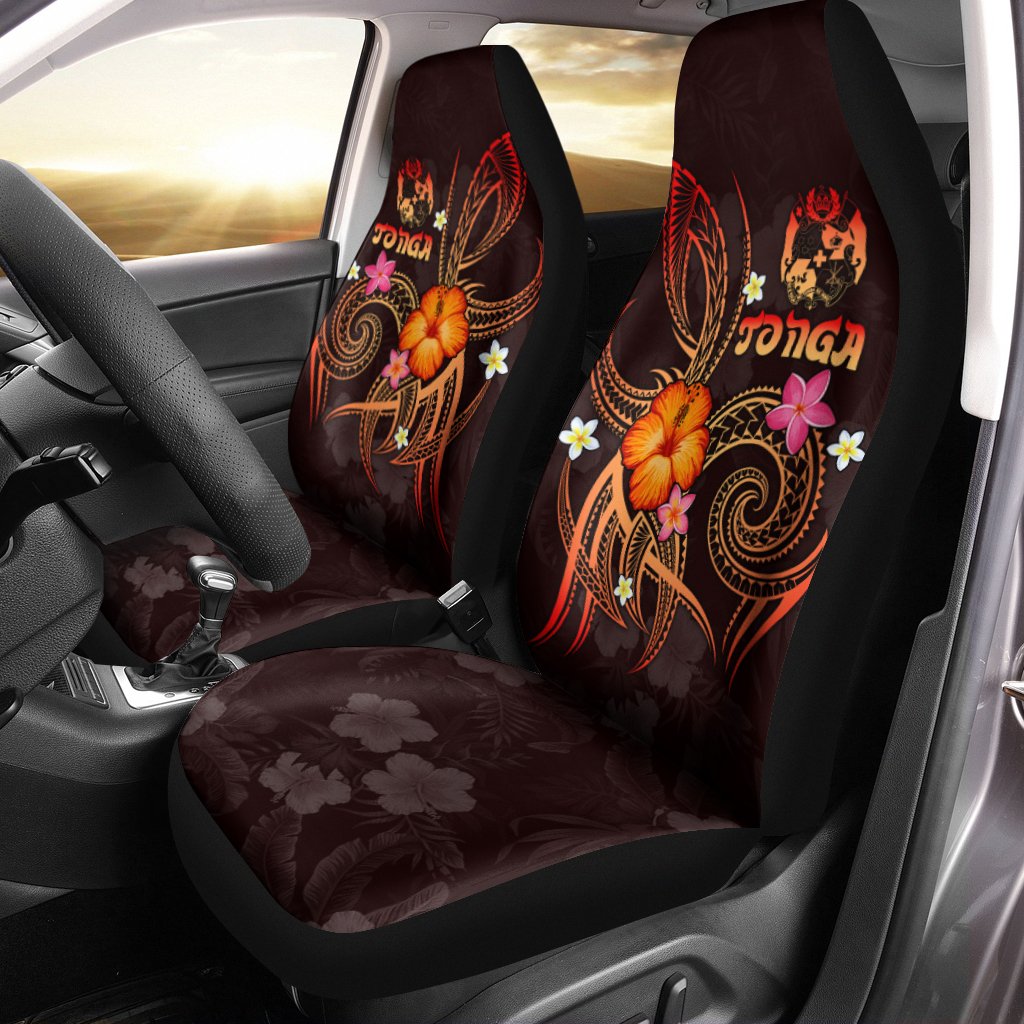 Tonga Polynesian Car Seat Covers - Legend of Tonga (Red) Universal Fit Red - Polynesian Pride