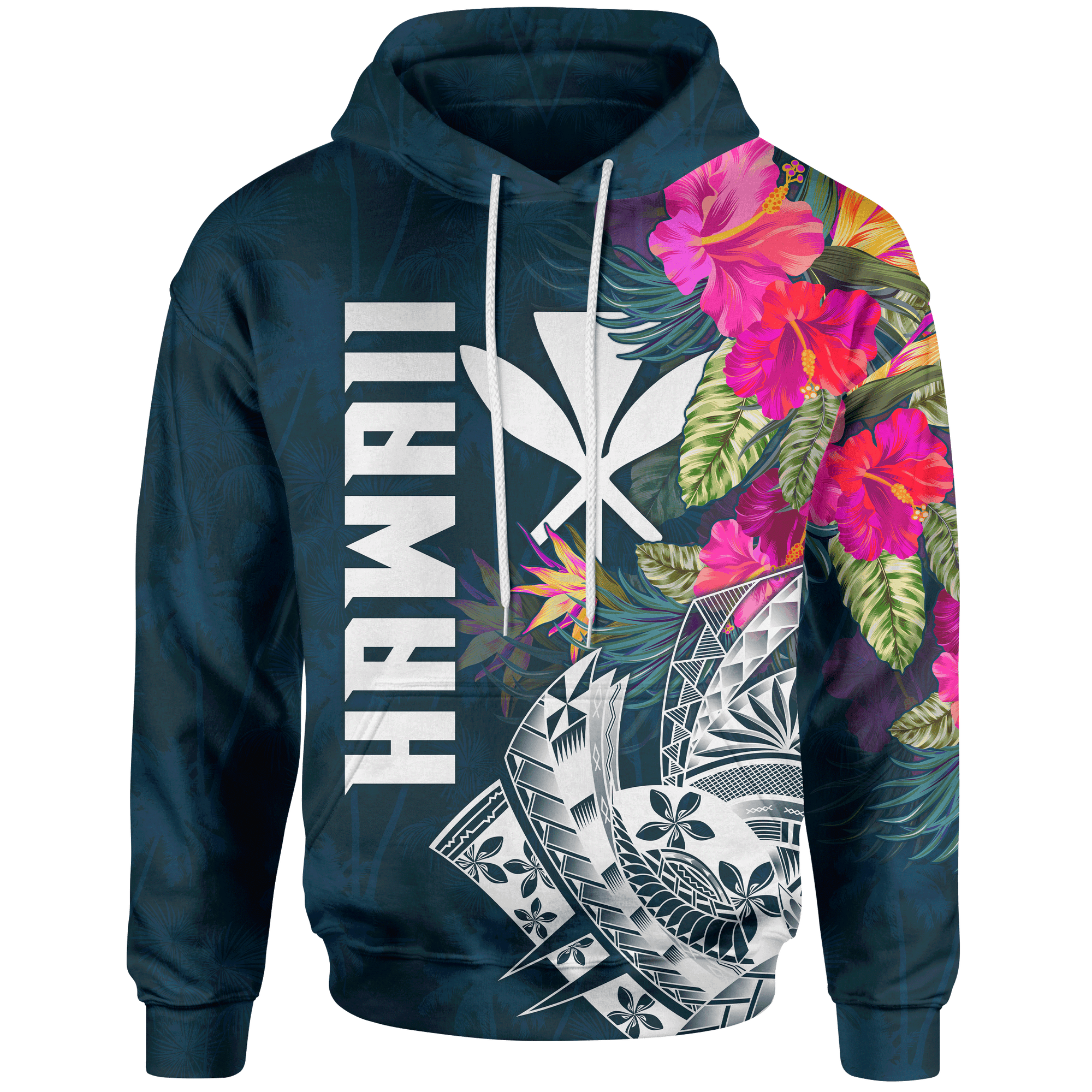 Polynesian Hawaii Hoodie Summer Vibes Unisex Blue - Polynesian Pride