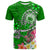 Samoa T Shirt Turtle Plumeria (Green) Unisex Green - Polynesian Pride