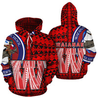 Polynesian Hawaii Hoodie Waianae Unisex Red - Polynesian Pride