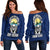 American Samoa Custom Personalised Women's Off Shoulder Sweater - Paepaeulupo'o Aua (Ver 2) Blue - Polynesian Pride