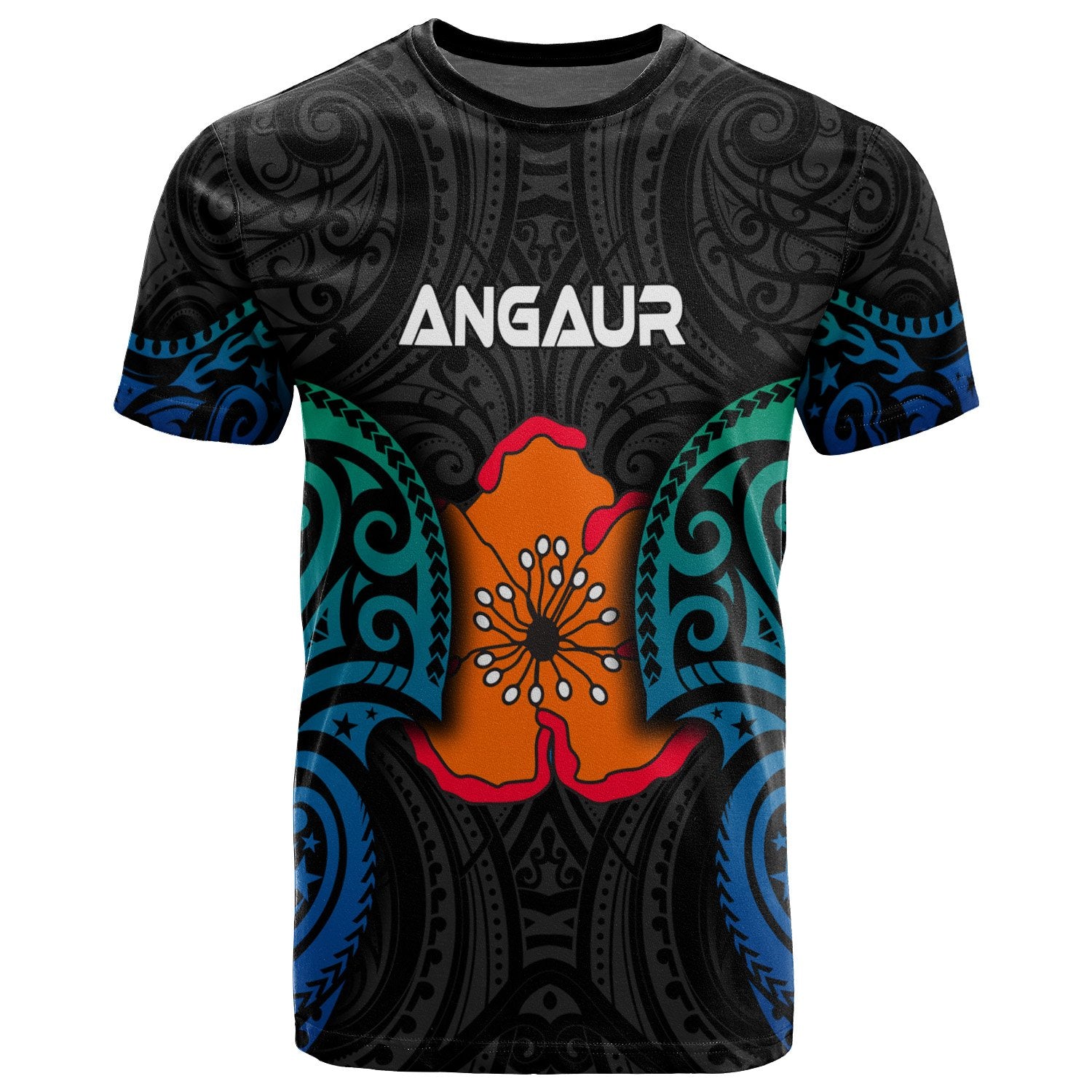 Palau Angaur Polynesian T Shirt Palau Spirit Unisex Black - Polynesian Pride