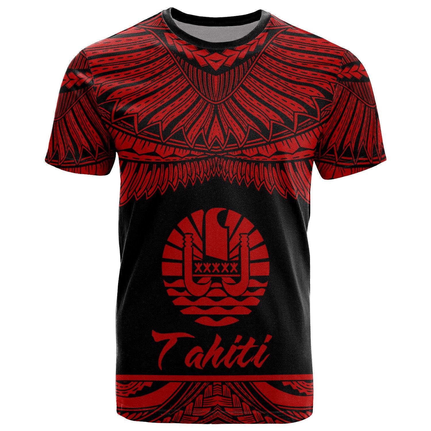 Tahiti Polynesian T Shirt Tahitian Pride Red Version Unisex Red - Polynesian Pride