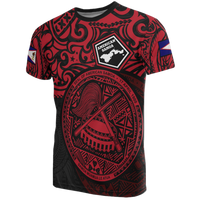 American Samoa Pride T Shirt American Samoa Flag Seal (Red) Unisex RED - Polynesian Pride