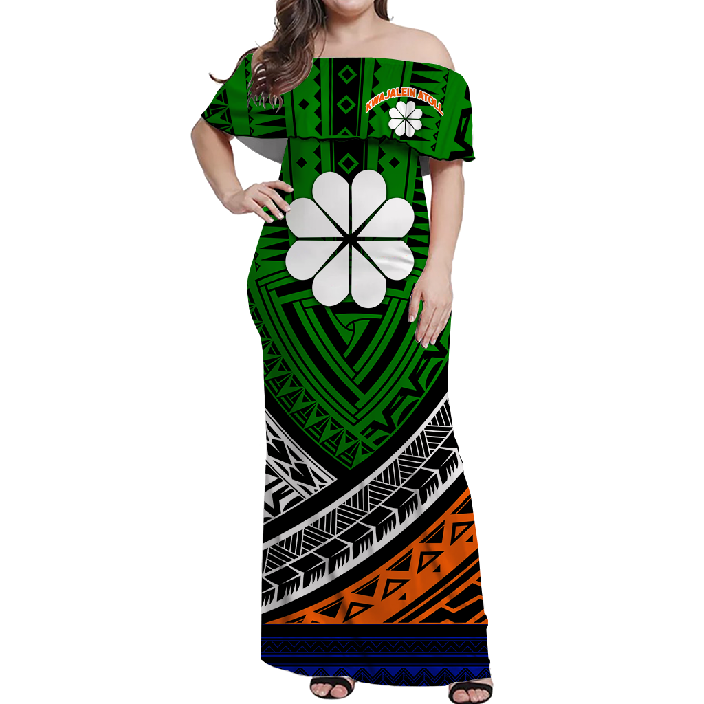 Polynesian Kwajalein Atoll Tribal Pattern Matching Dress and Hawaiian Shirt LT12 - Polynesian Pride