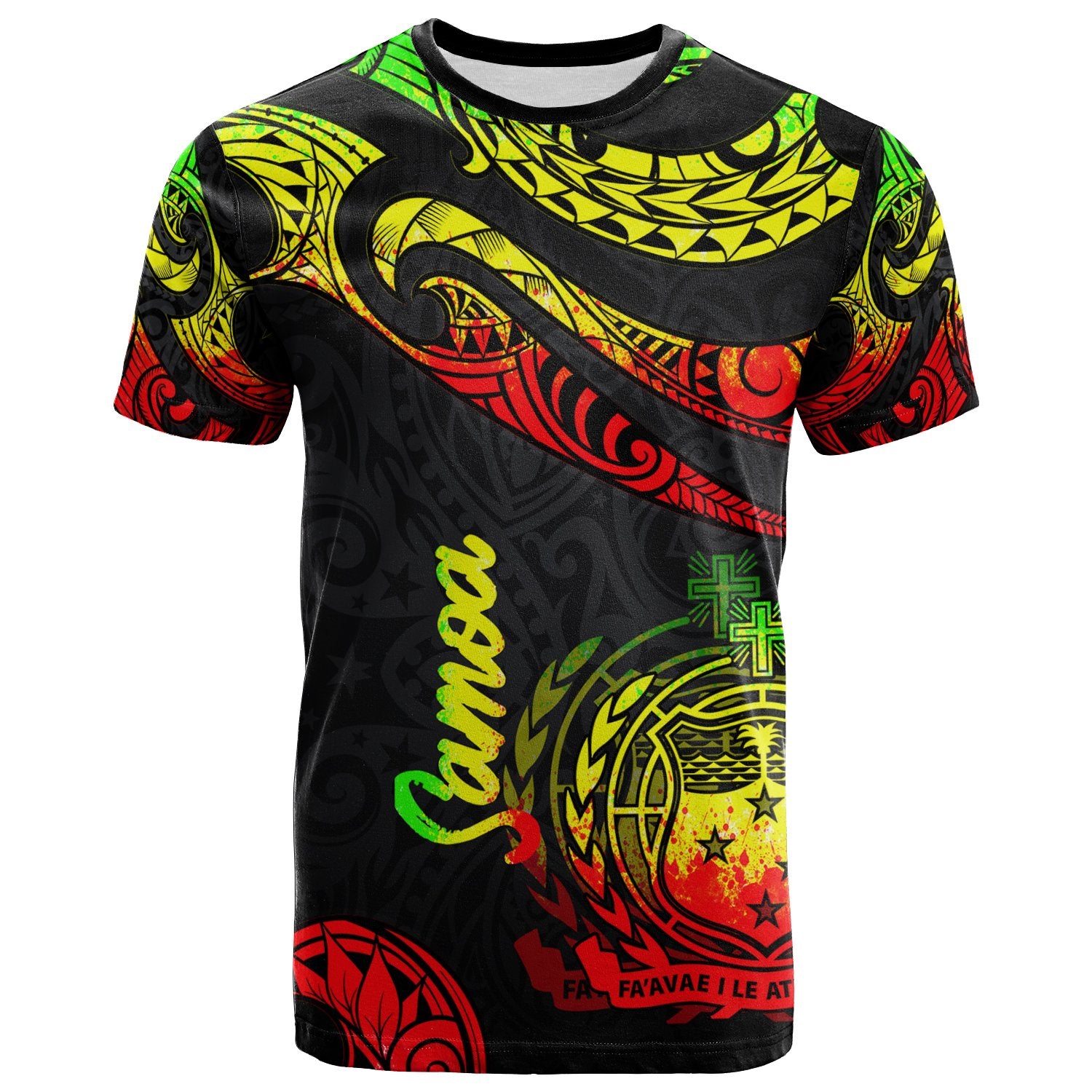 Samoa Polynesian T Shirt Poly Tattoo Reggae Version Unisex Reggae - Polynesian Pride