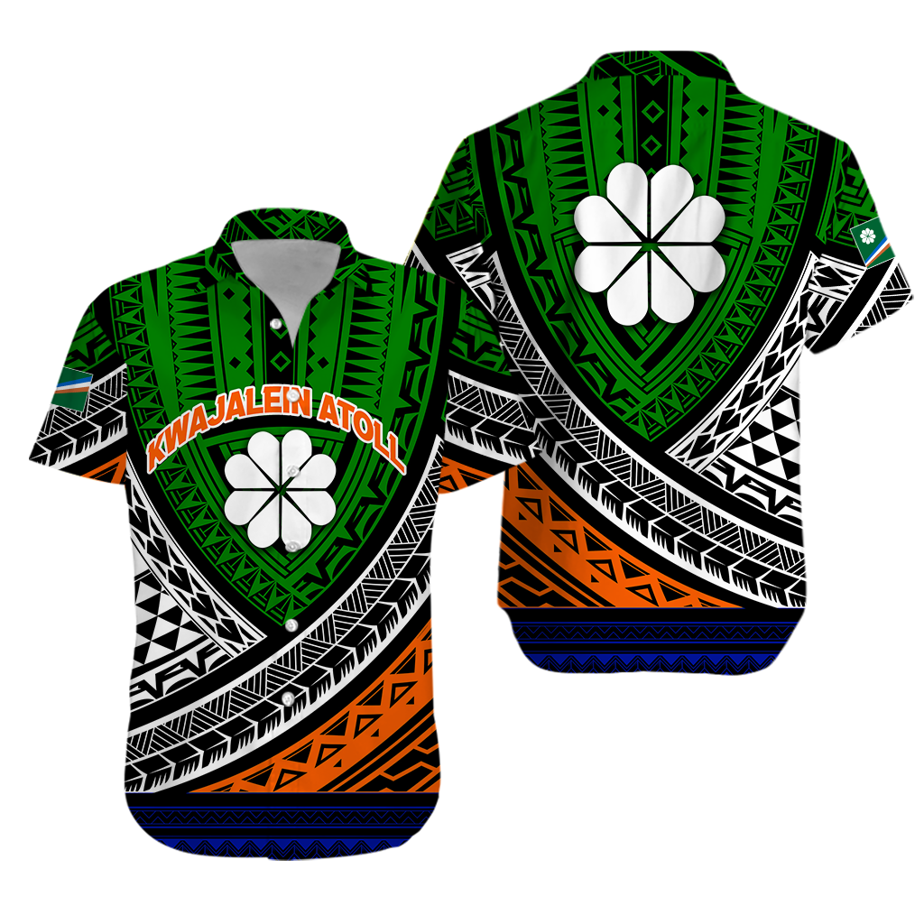 Polynesian Kwajalein Atoll Tribal Pattern Matching Dress and Hawaiian Shirt LT12 - Polynesian Pride